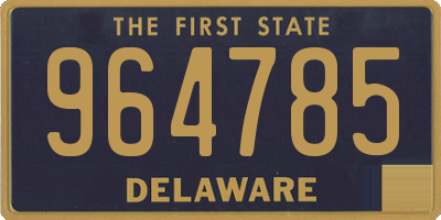 DE license plate 964785