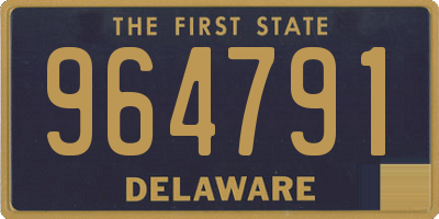 DE license plate 964791