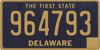 DE license plate 964793