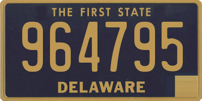 DE license plate 964795