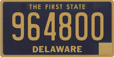 DE license plate 964800