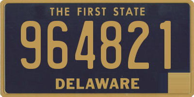 DE license plate 964821