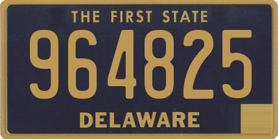 DE license plate 964825