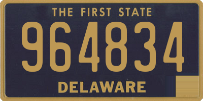 DE license plate 964834