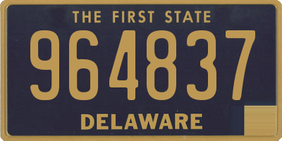 DE license plate 964837