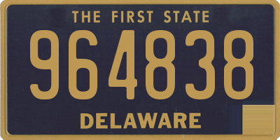 DE license plate 964838