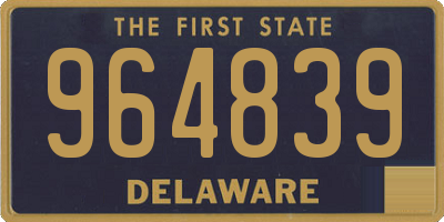 DE license plate 964839