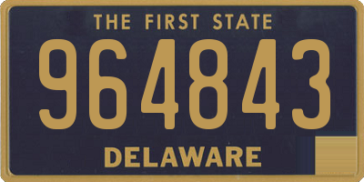 DE license plate 964843