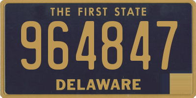 DE license plate 964847