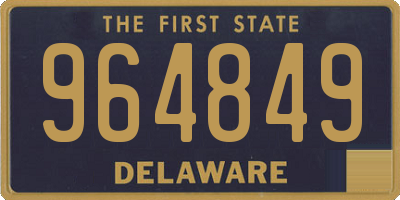 DE license plate 964849