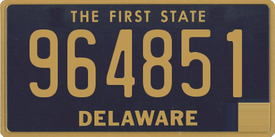 DE license plate 964851