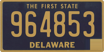 DE license plate 964853