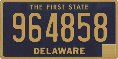 DE license plate 964858