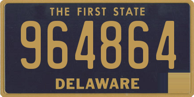 DE license plate 964864