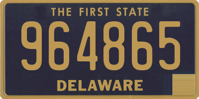 DE license plate 964865