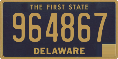 DE license plate 964867