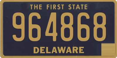 DE license plate 964868