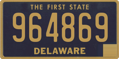 DE license plate 964869