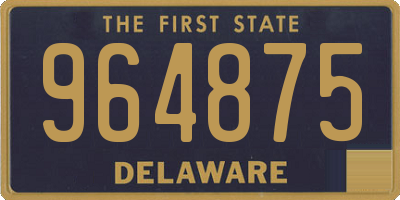 DE license plate 964875