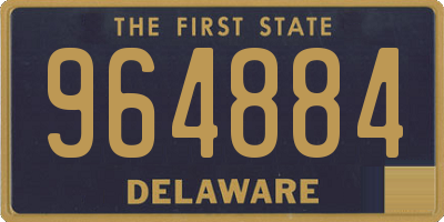 DE license plate 964884