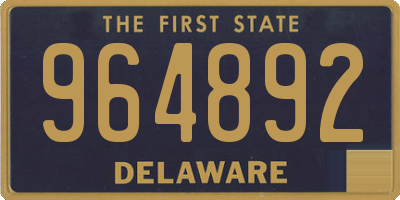 DE license plate 964892