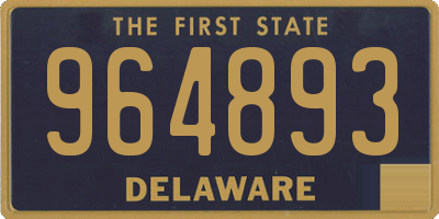 DE license plate 964893