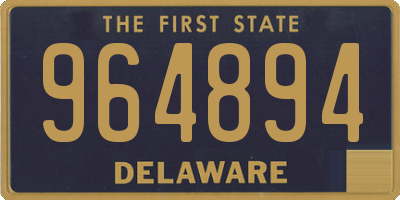 DE license plate 964894