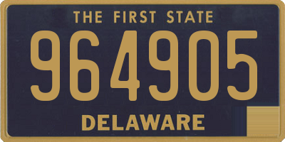 DE license plate 964905