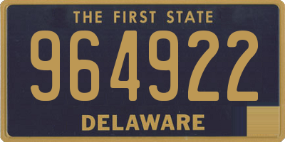 DE license plate 964922