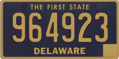 DE license plate 964923