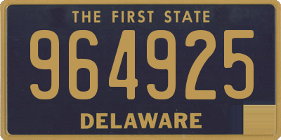 DE license plate 964925