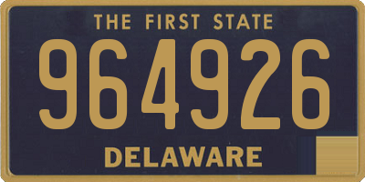 DE license plate 964926