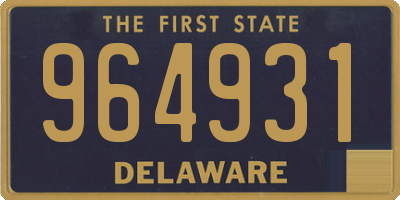 DE license plate 964931