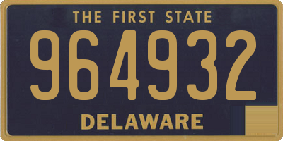 DE license plate 964932