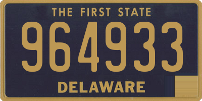 DE license plate 964933