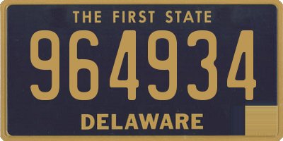 DE license plate 964934