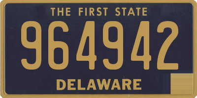 DE license plate 964942