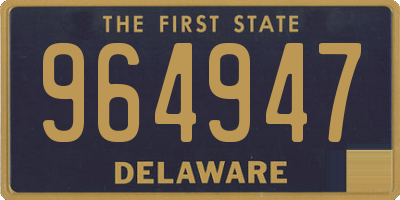 DE license plate 964947