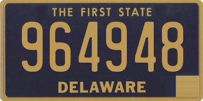 DE license plate 964948