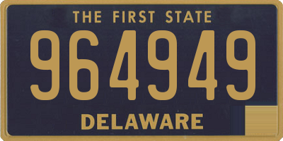 DE license plate 964949