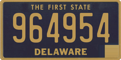 DE license plate 964954