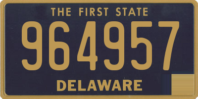 DE license plate 964957