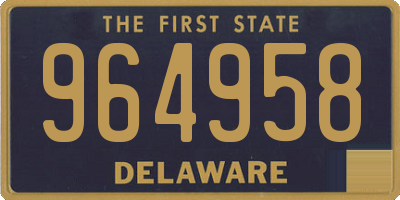 DE license plate 964958