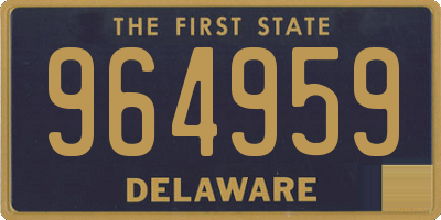 DE license plate 964959