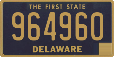 DE license plate 964960