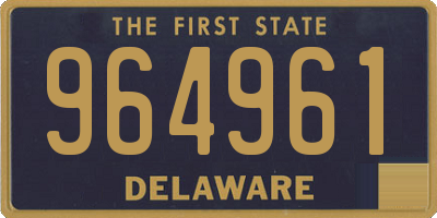 DE license plate 964961