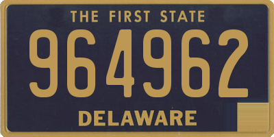 DE license plate 964962