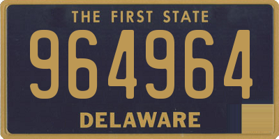 DE license plate 964964