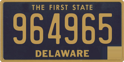 DE license plate 964965