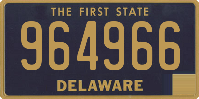 DE license plate 964966